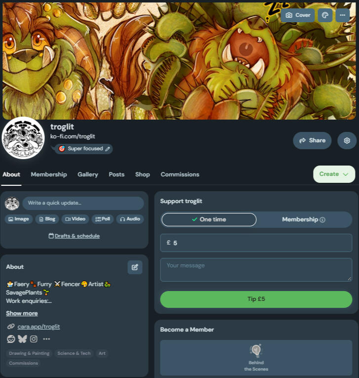 Ko-Fi Subscription and Ahop